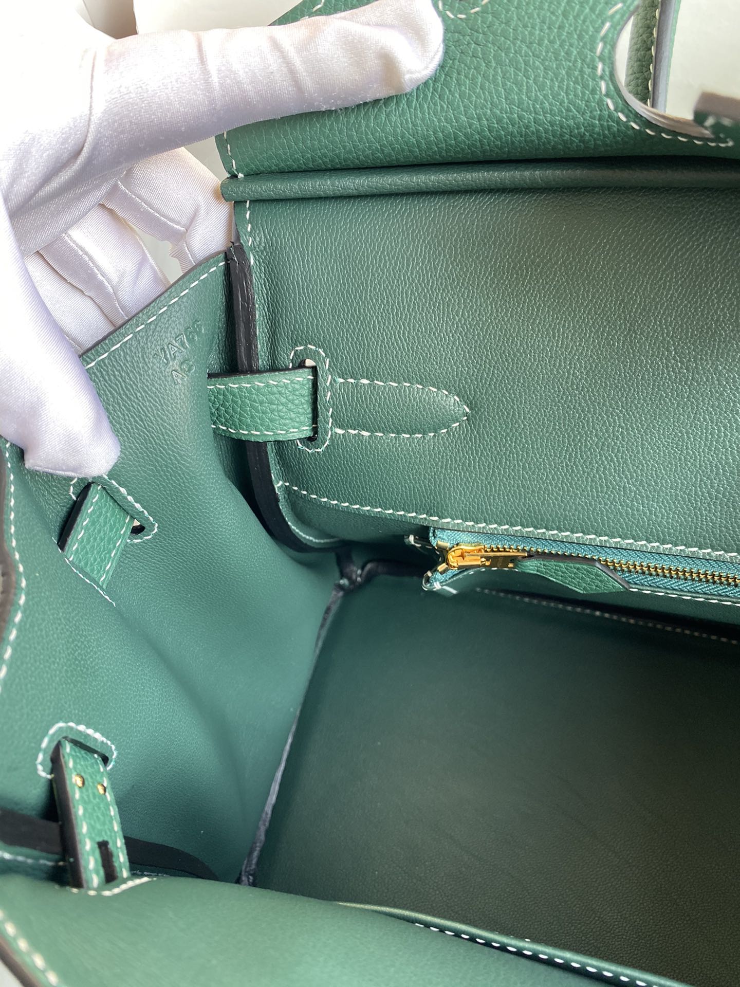 Hermes Birkin 30CM Togo Leather Handbag Malachite